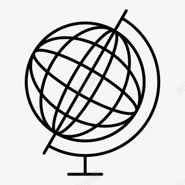地球旅行球体图标图标