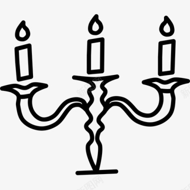 烛台蜡烛照明图标图标