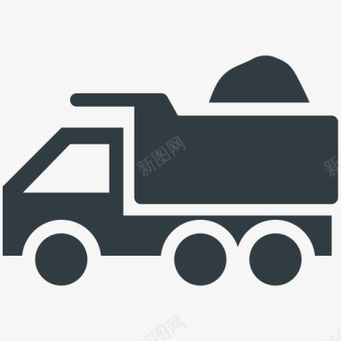 自卸卡车运输冷标图标图标