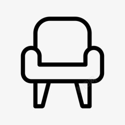 懒汉沙发椅子家具图标高清图片