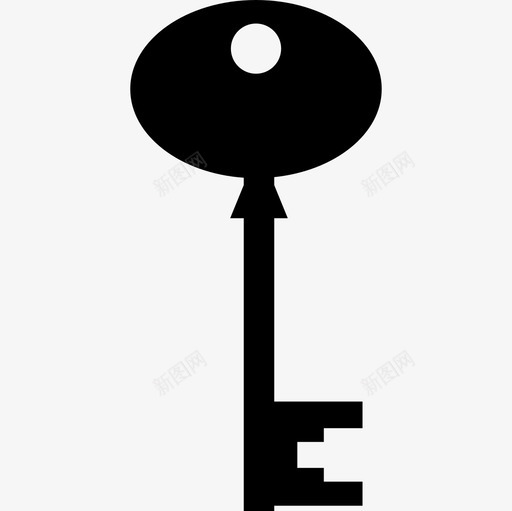 椭圆形黑钥匙轮廓形状钥匙图标svg_新图网 https://ixintu.com 形状 椭圆形黑钥匙轮廓 钥匙