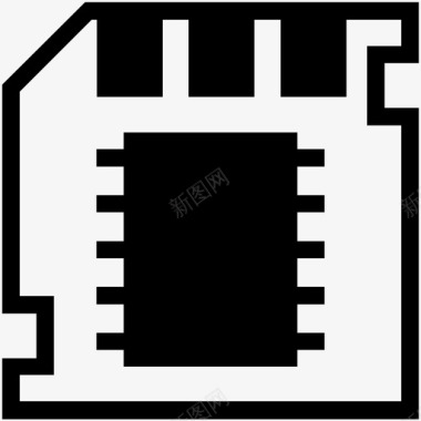 存储卡纸张sd卡图标图标