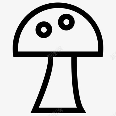 蘑菇真菌神秘图标图标