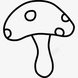 花伞蘑菇图案花图标高清图片
