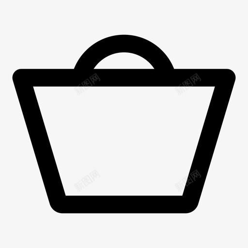 篮子购物袋把手图标svg_新图网 https://ixintu.com 储藏室 容器 手推车 把手 箱子 篮子 购物袋 采购