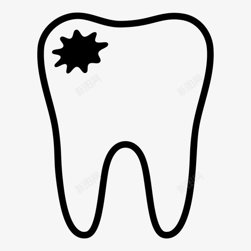 蛀牙牙医洞图标svg_新图网 https://ixintu.com 敏感 洞 牙医 牙齿 疼痛 痛苦 蛀牙