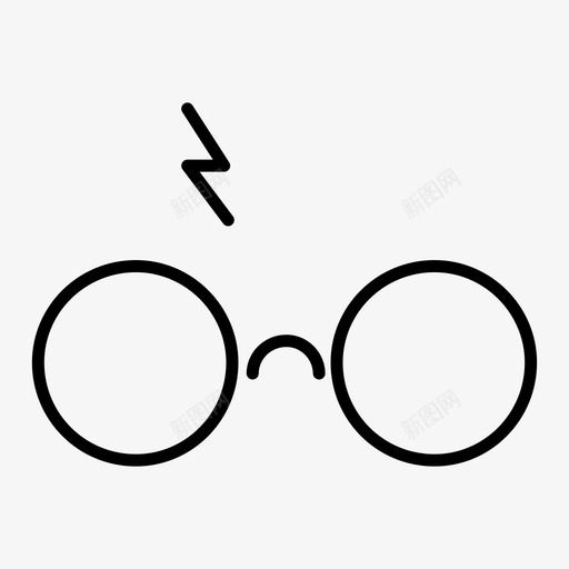 哈利波特眼镜巫师眼镜魔法眼镜图标svg_新图网 https://ixintu.com 哈利波特眼镜 巫师眼镜 疤痕 闪电 魔法眼镜 魔法镜片