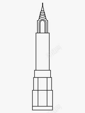帝国大厦高大纽约市图标图标