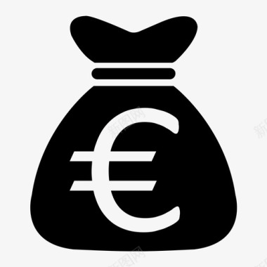 货币钱袋欧元图标图标