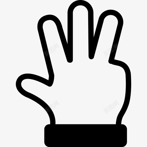 显示四号手势手势图像的手图标svg_新图网 https://ixintu.com 图像的手 手势 显示四号手势