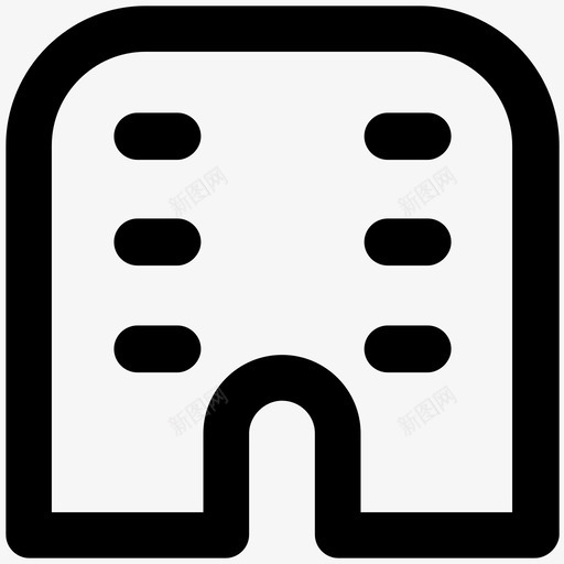 建筑旅行粗体线图标svg_新图网 https://ixintu.com 建筑 旅行粗体线图标