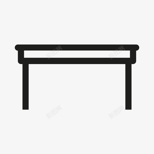 桌子餐桌家具图标svg_新图网 https://ixintu.com 办公室 坐椅 家具 木制 桌子 餐桌