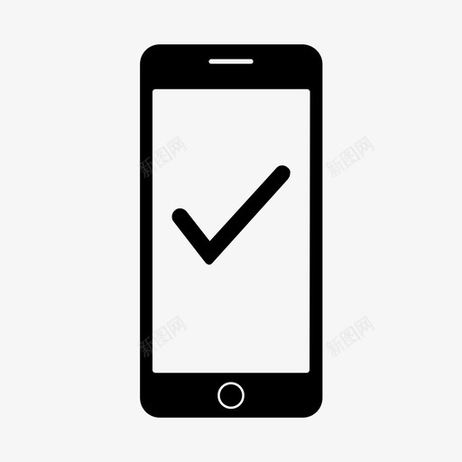 移动确认验证成功图标svg_新图网 https://ixintu.com access checked key mobilecheck ok pin 成功 移动交互ux 移动确认 验证