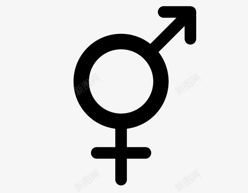 bigender女性身份图标svg_新图网 https://ixintu.com bigender 女性 性别符号 粗鲁 身份