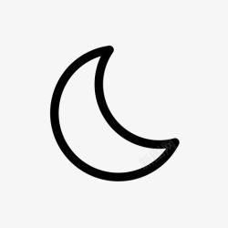 睡眠空间月亮新月夜晚图标高清图片