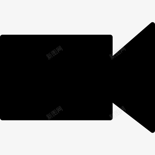 摄像机黑色工具形状形状基本要素图标svg_新图网 https://ixintu.com 基本要素 形状 摄像机黑色工具形状
