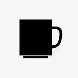极白白茶马克杯休息早餐图标高清图片