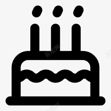 生日蛋糕物品材料图标图标