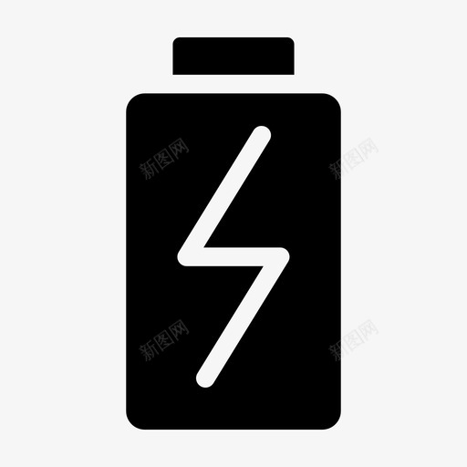 电池碱性充电图标svg_新图网 https://ixintu.com 充电 字形 正极 消耗 电池 电源 碱性 移动 端子 负极