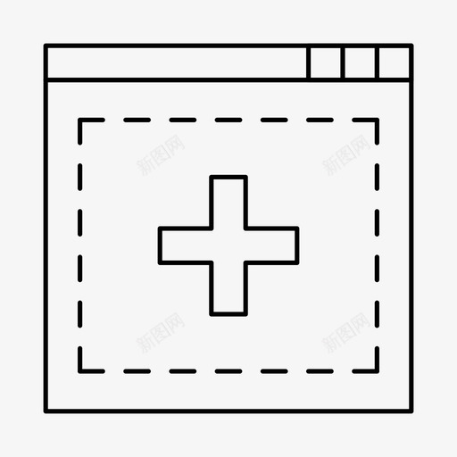 拖放选择加号图标svg_新图网 https://ixintu.com 加号 拖放 浏览器 添加 用户 界面 箭头 选择