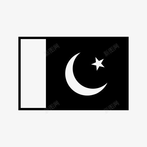 巴基斯坦国旗亚洲伊斯兰教图标svg_新图网 https://ixintu.com 乌尔都语 亚洲 伊斯兰堡 伊斯兰教 南部 卡拉奇 巴基斯坦 巴基斯坦国旗 更多旗帜