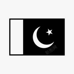 乌尔巴基斯坦国旗亚洲伊斯兰教图标高清图片