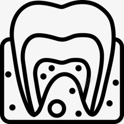 防磨牙牙齿矫正器牙科解剖学口腔磨牙图标高清图片