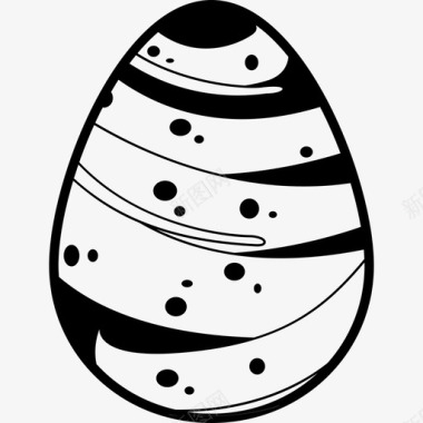 复活节彩蛋用一条线几乎覆盖了它的所有表面食物复活节彩蛋图标图标