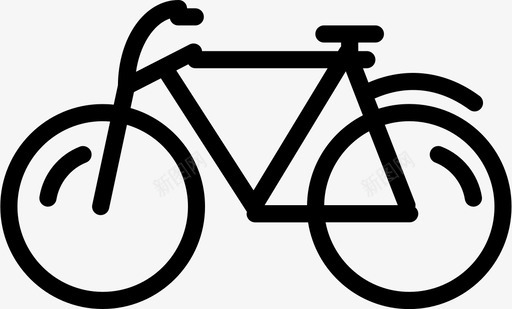 自行车史玛奇诺运动轮廓图标图标