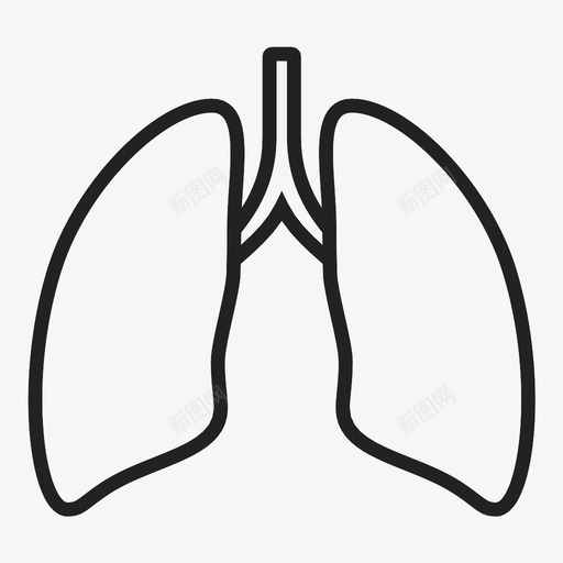 肺氧气器官图标svg_新图网 https://ixintu.com 吸入 呼吸 哮喘 器官 氧气 肺 肺炎