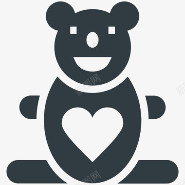 泰迪熊婚礼酷标图标图标