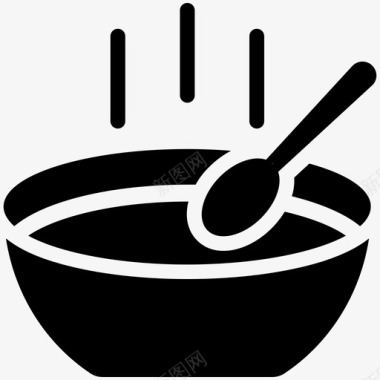汤蔬菜汤碗图标图标
