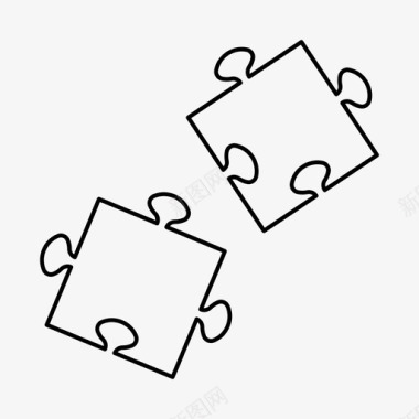 拼图块解决方案显示块图标图标