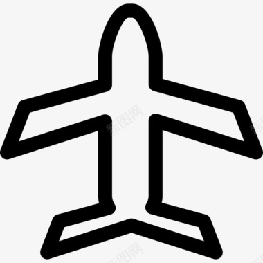 飞机轮廓向上运输灯塔图标图标