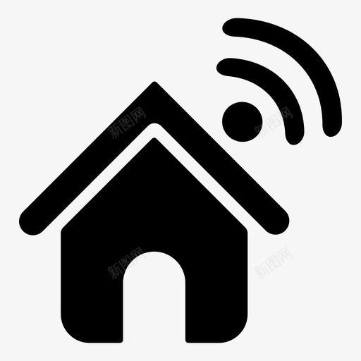 wifi住宅连接家庭图标svg_新图网 https://ixintu.com wifi住宅 wifi信号 互联网 在线 家庭 房地产 无线连接 网络 花园之家1 连接