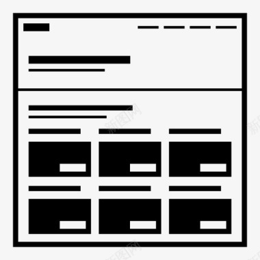 网站网格页面线框窗口图标图标
