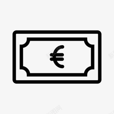 现金银行欧元图标图标