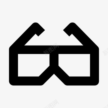 眼镜立体眼镜斑点图标图标