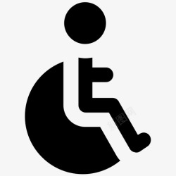 残疾人停车场残疾人停车场健康粗体图标高清图片