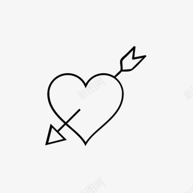 心和箭情人节爱情图标图标
