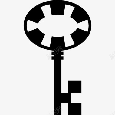 钥匙椭圆形有正方形工具和器具钥匙图标图标
