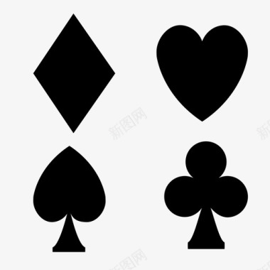 纸牌套装扑克扑克牌图标图标