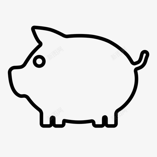 猪存钱罐整体图标svg_新图网 https://ixintu.com 信息 分析 动物 危险 存钱罐 整体 猪 猪肉 管理