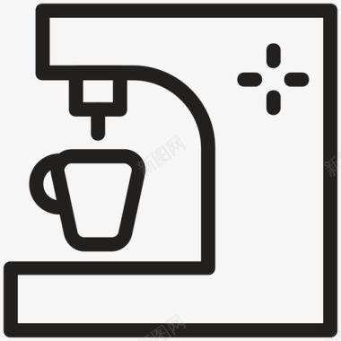 咖啡机马克杯拿铁图标图标