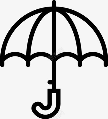 伞天空遮蔽图标图标