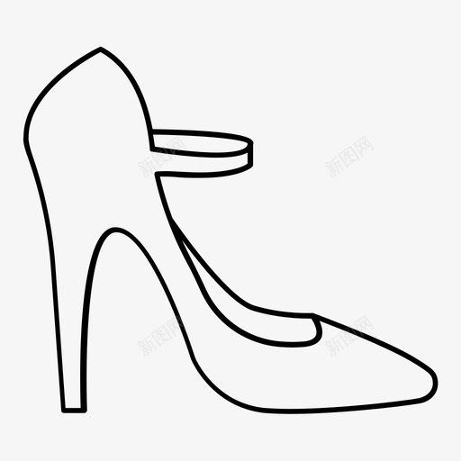 maryjanes时尚性感图标svg_新图网 https://ixintu.com maryjanes 中跟 商务 女士 性感 时尚 经典 鞋子轮廓 鞋类 高跟鞋