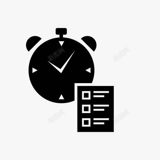起床定时器设置图标svg_新图网 https://ixintu.com 定时器 手表 时钟 时间表 检查表 设置 起床 闹钟 预约