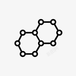 原子链化学有机分子图标高清图片