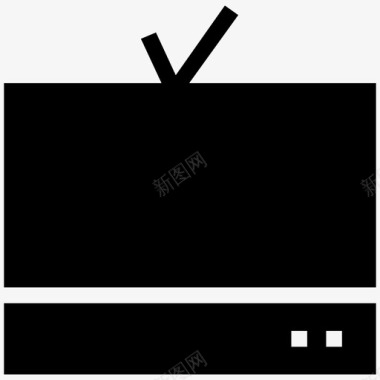 天线电视电子设备固态图标图标