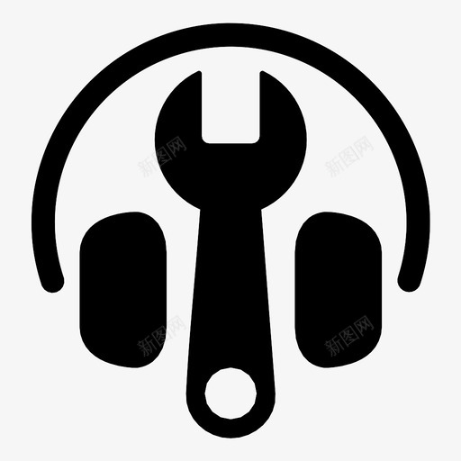 耳机设置音频耳朵图标svg_新图网 https://ixintu.com 佩戴 佩戴耳机效果更佳 听 声音 头戴式耳机 耳朵 耳机设置 键盘 音乐 音频